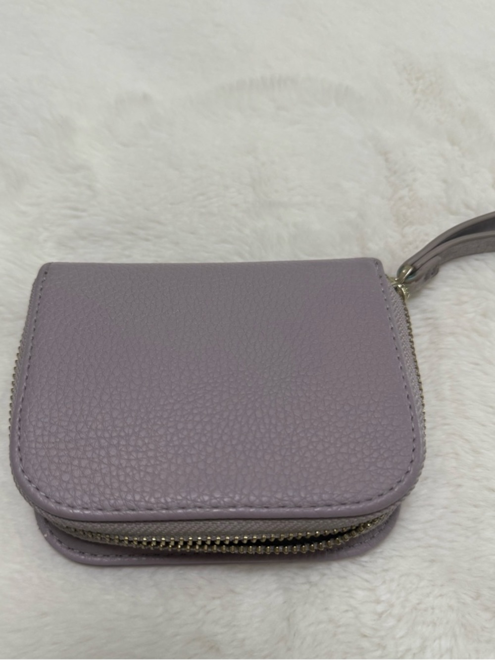 LOVE & LORE Leather Zip Wallet Lavender Size OS GUC - Picture 7 of 8